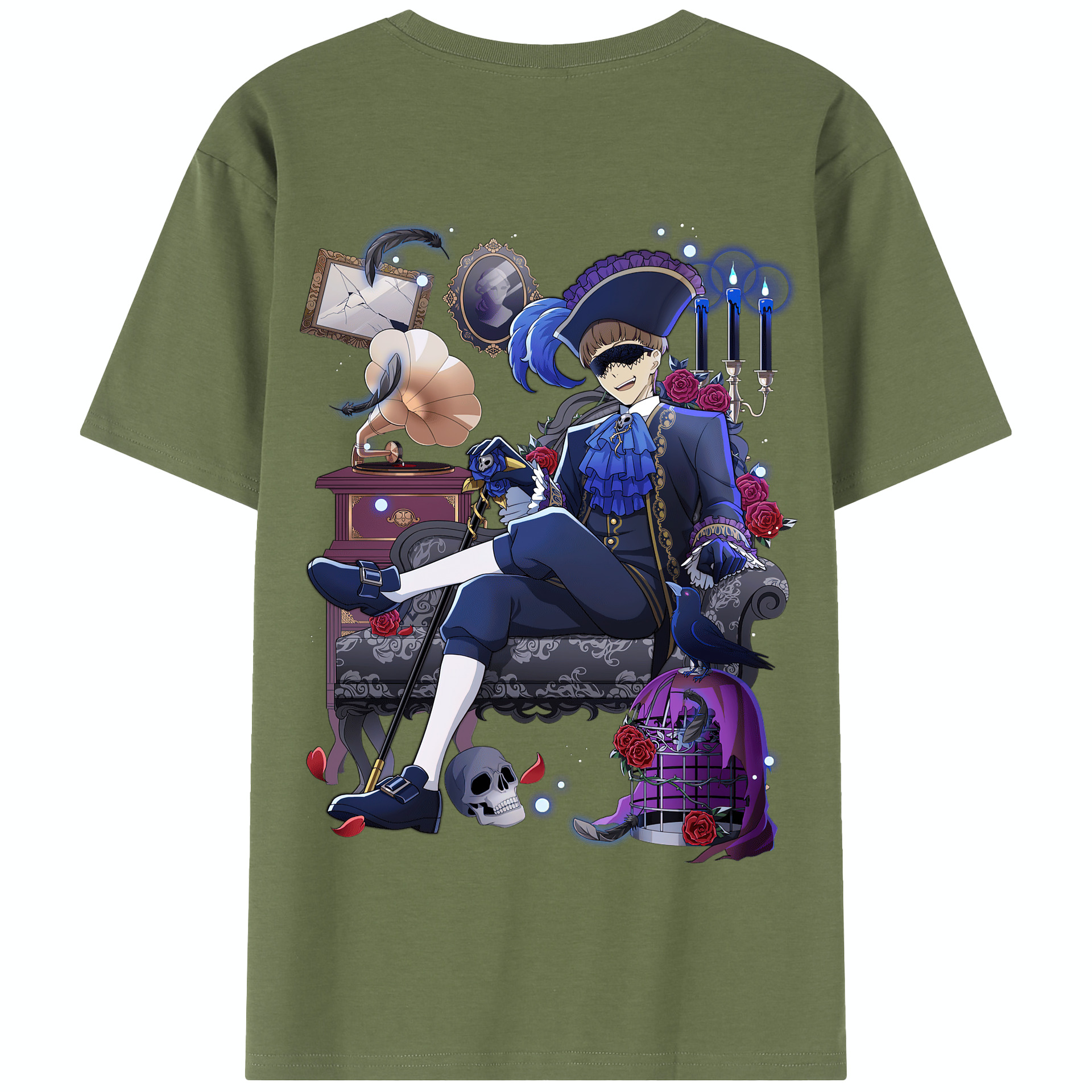 （画像用） 文豪ストレイドッグス Bungo Stray Dogs 綿100％半袖Tシャツ（背面プリント）